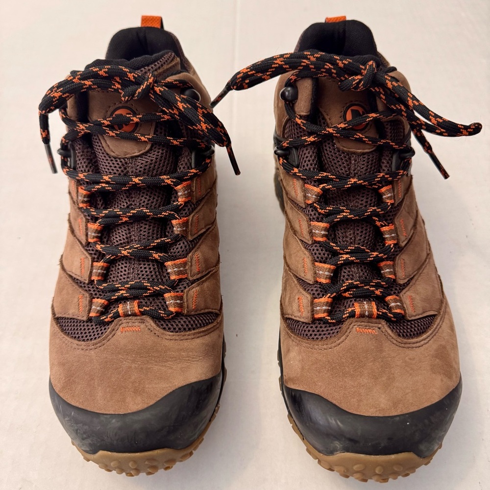 Merrell Mens Chameleon 7 Mid Waterproof Hiking Boots J84271 Tan Brown Size 8.5 - Picture 3 of 11
